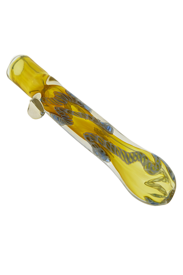 Color Ribbon Chillum w/ Marble (Single Hole)