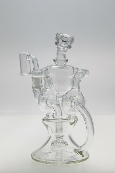 TAG - 8" Twin Arm Super Slit Donut Wormhole Recycler with Bellow Base (10MM Female)