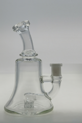 TAG - 6.5" Micro 6 Arm Tree w/ Bellow Base 50x5MM (14MM Female) Wavy Laser Engraved Logo - Clear .01 (QZ-072T-2431LE.04)
