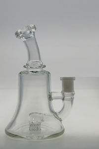 TAG - 6.5" Micro 6 Arm Tree w/ Bellow Base 50x5MM (14MM Female) Wavy Laser Engraved Logo - Clear .01 (QZ-072T-2431LE.04)
