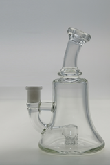 TAG - 6.5" Micro 6 Arm Tree w/ Bellow Base 50x5MM (14MM Female) Wavy Laser Engraved Logo - Clear .01 (QZ-072T-2431LE.04)