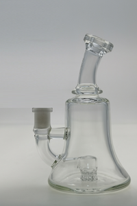 TAG - 6.5" Micro 6 Arm Tree w/ Bellow Base 50x5MM (14MM Female) Wavy Laser Engraved Logo - Clear .01 (QZ-072T-2431LE.04)