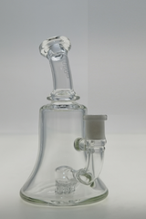 TAG - 6.5" Micro 6 Arm Tree w/ Bellow Base 50x5MM (14MM Female) Wavy Laser Engraved Logo - Clear .01 (QZ-072T-2431LE.04)