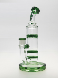 TAG - 9.5" Bent Neck Double Honeycomb with Spinning Splashguard 44x4MM (14MM Female)