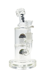 TAG - 8.5" Bent Neck Fixed Double 6-Arm Tree 50x5MM - 14MM Female