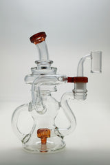 TAG - 8" Recycling Stacked Bellow Ball Bent Neck with Super Slit Puck Diffuser (14MM Female)