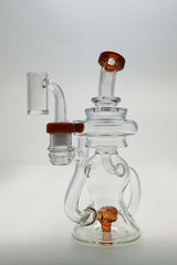 TAG - 8" Recycling Stacked Bellow Ball Bent Neck with Super Slit Puck Diffuser (14MM Female)