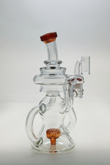 TAG - 8" Recycling Stacked Bellow Ball Bent Neck with Super Slit Puck Diffuser (14MM Female)