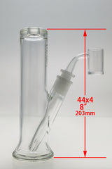 TAG - 8" Single Hammer Head Bellow Bottle Can Tube Rig 44x4MM - 18/14MM Downstem (4.00") (65 Degree)