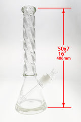 TAG - 16" Beaker w/ Helical Rod 50x7MM - 28/18MM Downstem (4.50")