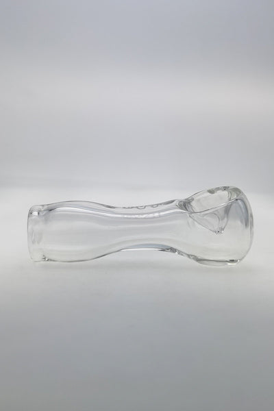 TAG - 4.5" Clear Spoon Pipe w/ Large Carb and Mouth Piece