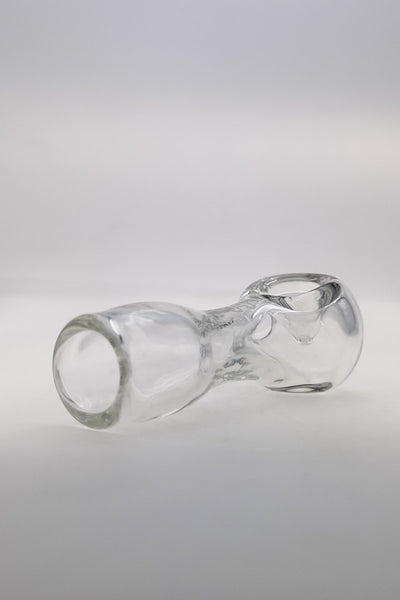 TAG - 4.5" Clear Spoon Pipe w/ Large Carb and Mouth Piece