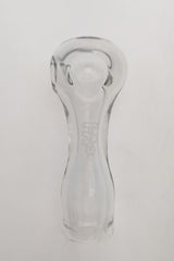 TAG - 4.5" Clear Spoon Pipe w/ Large Carb and Mouth Piece