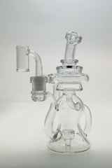 TAG - 8" Recycling Stacked Bellow Ball Bent Neck with Super Slit Puck Diffuser (14MM Female)