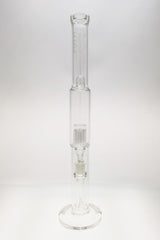 TAG - 22" Super Slit Multiplying Inline to Fixed 12 Arm Tree (44-50-44) 44x4MM (18MM Female) Wavy Sandblasted Logo - Clear .01