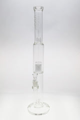 TAG - 22" Super Slit Multiplying Inline to Fixed 12 Arm Tree (44-50-44) 44x4MM (18MM Female) Wavy Sandblasted Logo - Clear .01