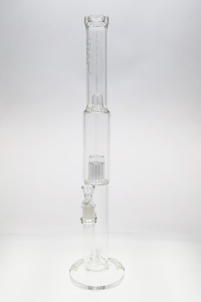 TAG - 22" Super Slit Multiplying Inline to Fixed 12 Arm Tree (44-50-44) 44x4MM (18MM Female) Wavy Sandblasted Logo - Clear .01