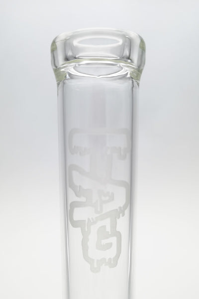 TAG - 22" Super Slit Multiplying Inline to Fixed 12 Arm Tree (44-50-44) 44x4MM (18MM Female) Wavy Sandblasted Logo - Clear .01