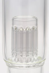 TAG - 22" Super Slit Multiplying Inline to Fixed 12 Arm Tree (44-50-44) 44x4MM (18MM Female) Wavy Sandblasted Logo - Clear .01