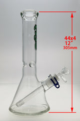 TAG - 12" Beaker 44x4MM - 18/14MM Downstem (4.00")
