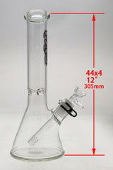 TAG - 12" Beaker 44x4MM - 18/14MM Downstem (4.00")