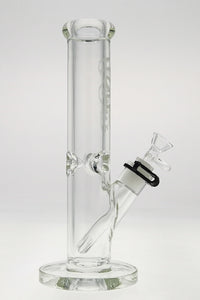 TAG - 12" Straight Tube 50x9MM - 18/14MM Downstem (3.75") Wavy Sandblasted Logo - Clear .02