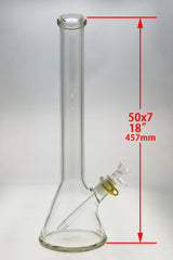 TAG - 18" Beaker No Ice Pinches 50x7MM - 18/14MM Downstem (5.25")