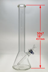 TAG - 18" Beaker No Ice Pinches 50x7MM - 18/14MM Downstem (5.25")