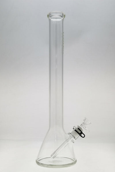 TAG - 20" Beaker 50x5MM - 18/14MM Downstem (5.00") Wavy Sandblasted Logo - Clear .01