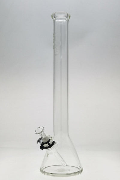 TAG - 20" Beaker 50x5MM - 18/14MM Downstem (5.00") Wavy Sandblasted Logo - Clear .01