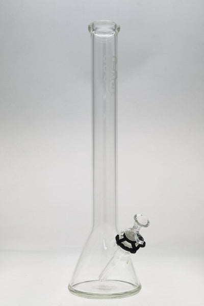 TAG - 20" Beaker 50x5MM - 18/14MM Downstem (5.00") Wavy Sandblasted Logo - Clear .01
