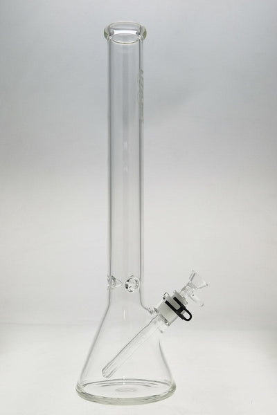 TAG - 20" Beaker 50x5MM - 18/14MM Downstem (5.00") Wavy Sandblasted Logo - Clear .01