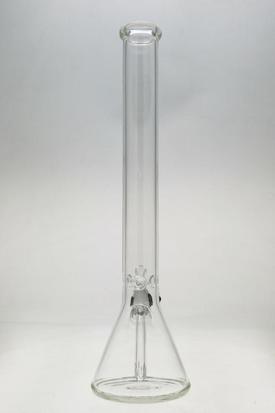 TAG - 20" Beaker 50x5MM - 18/14MM Downstem (5.00") Wavy Sandblasted Logo - Clear .01