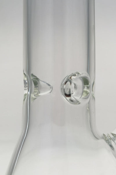 TAG - 20" Beaker 50x5MM - 18/14MM Downstem (5.00") Wavy Sandblasted Logo - Clear .01