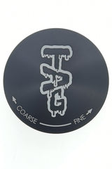 TAG - 3" Four Chamber Grinder (120 Micron) Wavy Engraved Logo - Black .01