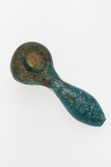 4.00" Spoon Pipe w/ Multi-Color Frit (70g) Carb Hole: Left Side