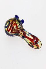 3.00" Spoon Pipe w/ Marbles & Multi-Color Ribbon (50g) Carb Hole: Left Side