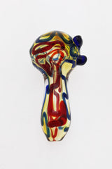 3.00" Spoon Pipe w/ Marbles & Multi-Color Ribbon (50g) Carb Hole: Left Side