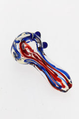 3.00" Spoon Pipe w/ Marbles & Multi-Color Ribbon (50g) Carb Hole: Left Side