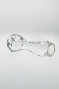 TAG - 4.5" Clear Spoon Pipe w/ Large Carb and Mouth Piece