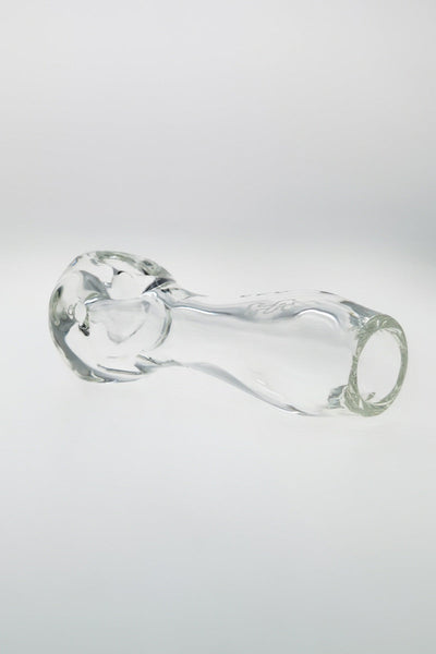 TAG - 4.5" Clear Spoon Pipe w/ Large Carb and Mouth Piece