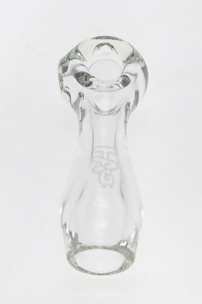 TAG - 4.5" Clear Spoon Pipe w/ Large Carb and Mouth Piece