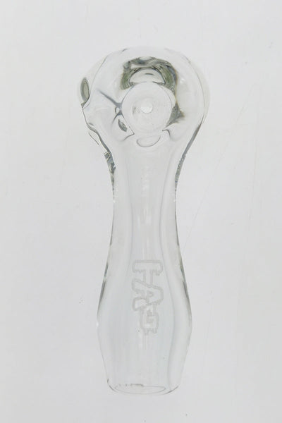 TAG - 4.5" Clear Spoon Pipe w/ Large Carb and Mouth Piece